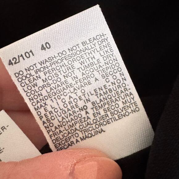 MAXMARA Italian Wrap Dress Black V Neckline US 6 collar neck Classic Jackie O - Picture 13 of 14